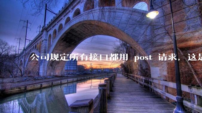 公司规定所有接口都用 post 请求，这是为什么？